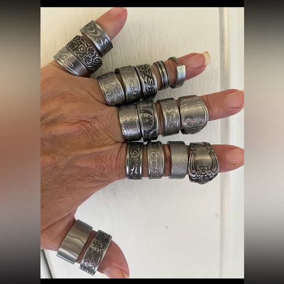 Handmade Stainless Steel Ring in Size 7 - Picture 3 of 3